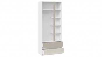 Шкаф для одежды комбинированный «Сканди» Дуб Гарден/Белый/Глиняный серый в Дубинино - dubinino.mebel54.com | фото