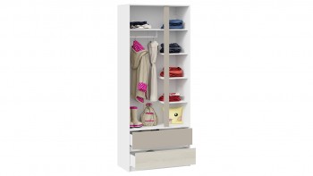 Шкаф для одежды комбинированный «Сканди» Дуб Гарден/Белый/Глиняный серый в Дубинино - dubinino.mebel54.com | фото