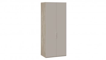 Шкаф для одежды с 2 глухими дверями «Эмбер» Баттл Рок/Серый глянец в Дубинино - dubinino.mebel54.com | фото