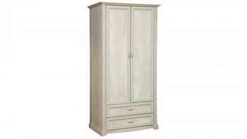 Шкаф для одежды "Сохо" (бетон пайн белый/2 ящика/зеркало) в Дубинино - dubinino.mebel54.com | фото