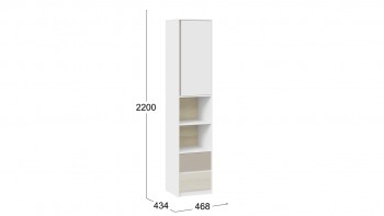 Шкаф комбинированный «Сканди» Дуб Гарден/Белый/Глиняный серый в Дубинино - dubinino.mebel54.com | фото