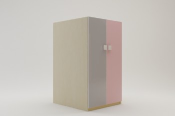 Шкаф под кровать второго яруса Грэйси (Розовый/Серый/корпус Клен) в Дубинино - dubinino.mebel54.com | фото