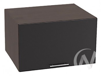 Шкаф верхний Валерия-М ШВГ-610 (Черный металлик/Венге/горизонтальный/глубокий) в Дубинино - dubinino.mebel54.com | фото