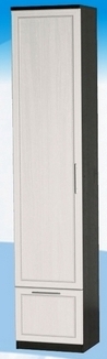 Шкаф высокий с ящиком ДЛЯ ГОСТИНОЙ ШВЯ-450 Венге/Дуб выбеленный в Дубинино - dubinino.mebel54.com | фото