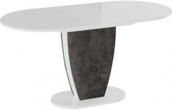 Стол обеденный «Монреаль» Тип 1 (Белый глянец/Моод темный) в Дубинино - dubinino.mebel54.com | фото