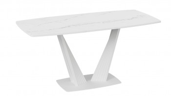 Стол раздвижной «Фабио» Тип 1 (Белый мрамор матовый) в Дубинино - dubinino.mebel54.com | фото