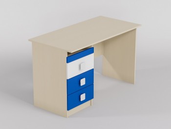 Стол (прямая столешница) Скай люкс (Синий/Белый/корпус Клен) в Дубинино - dubinino.mebel54.com | фото
