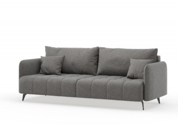 Валериан диван трёхместный прямой Стальной, ткань RICO FLEX 9292 в Дубинино - dubinino.mebel54.com | фото
