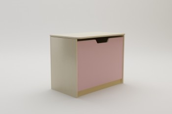Ящик для игрушек Грэйси (Розовый/корпус Клен) в Дубинино - dubinino.mebel54.com | фото